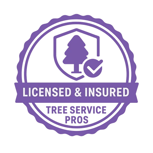 Licensed and insured tree service crew credential badge for Fountain Hills homeowners